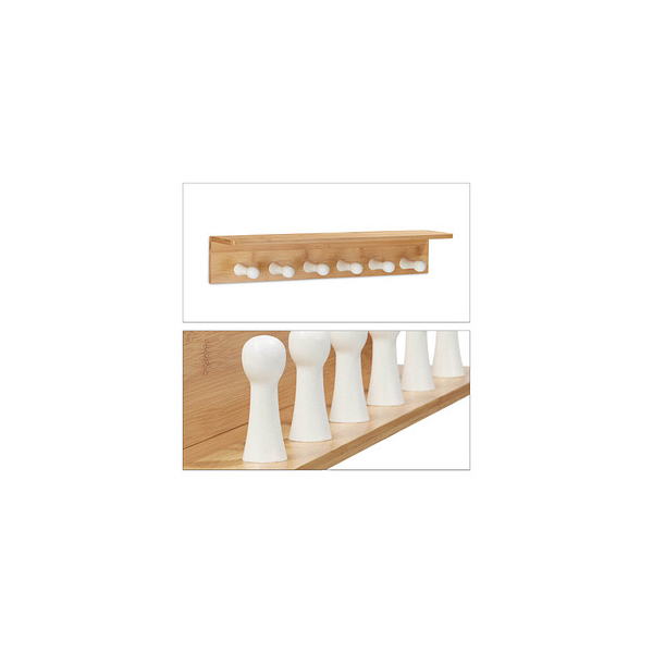4052025202941 - Relaxdays Handtuchhalter Bambus HxBxT 10 x 50 x 9 cm Wandhandtuchhalter 6 Haken Holz Badetuchhalter Hakenleiste natur 4052025202941 - Relaxdays Handtuchhalter Bambus HxBxT 10 x 50 x 9 cm Wandhandtuchhalter 6 Haken Holz Badetuchhalter Hakenleiste natur