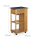 relaxdays Servierwagen ALFRED L braun 47,5 x 37,5 x 81,5 cm