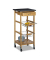 relaxdays Servierwagen ALFRED S braun 37,5 x 37,5 x 82,5 cm