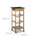 relaxdays Servierwagen ALFRED S braun 37,5 x 37,5 x 82,5 cm