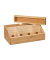 relaxdays Schreibtisch-Organizer braun Bambus 5 Fächer 30,0 x 17,5 x 11,0 cm