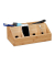 relaxdays Schreibtisch-Organizer braun Bambus 5 Fächer 30,0 x 17,5 x 11,0 cm