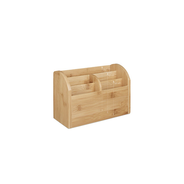4052025203375 - Relaxdays - Schreibtisch-Organizer Bambus Stifteablage Briefablage 5 Fächer Maserung hbt 15 x 23 x 10 cm natur 4052025203375 - Relaxdays - Schreibtisch-Organizer Bambus Stifteablage Briefablage 5 Fächer Maserung hbt 15 x 23 x 10 cm natur