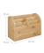 relaxdays Schreibtisch-Organizer braun Bambus 5 Fächer 22,0 x 10,0 x 15,0 cm