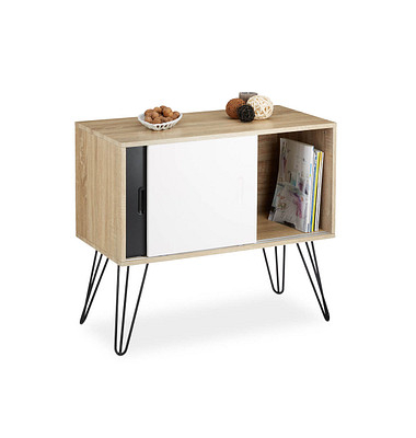 relaxdays Kommode 10020348_0 braun keine Fachböden 80,0 x 40,0 x 70,0 cm
