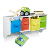 Kinderregal weiß 61,0 x 16,0 x 28,0 cm