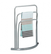relaxdays Handtuchständer CURVY silber
