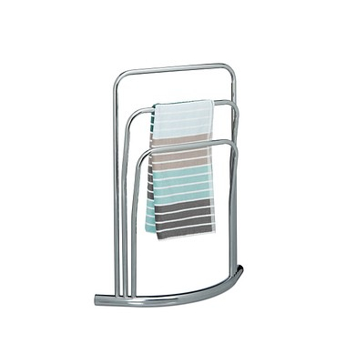 relaxdays Handtuchständer CURVY silber