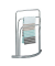 relaxdays Handtuchständer CURVY silber
