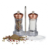 Salz- und Pfeffermühlen-Set transparent 14,0 cm 3-tlg.