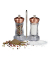 Salz- und Pfeffermühlen-Set transparent 14,0 cm 3-tlg.