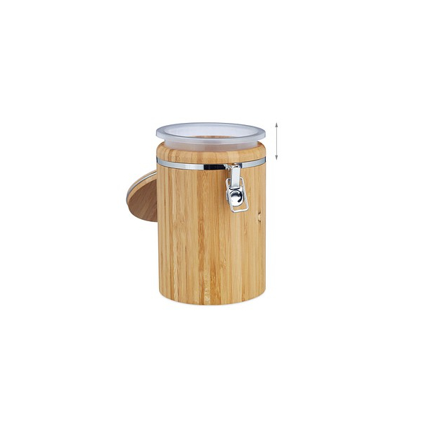 4052025206055 - Kaffeedose Bambus leicht zu reinigen Kunststoffbehälter Bügelverschluss h x b x t ca 20 x 135 x 135 cm natur - Relaxdays 4052025206055 - Kaffeedose Bambus leicht zu reinigen Kunststoffbehälter Bügelverschluss h x b x t ca 20 x 135 x 135 cm natur - Relaxdays