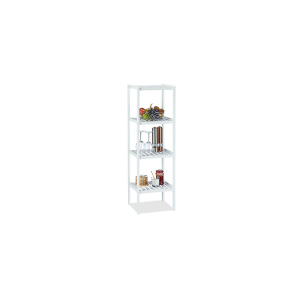 4052025209124 - Bambus Badregal mit 4 Ablageflächen HxBxT 110 x 345 x 33 cm hohes Standregal freistehend Holzregal weiß - Relaxdays 4052025209124 - Bambus Badregal mit 4 Ablageflächen HxBxT 110 x 345 x 33 cm hohes Standregal freistehend Holzregal weiß - Relaxdays