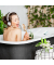 relaxdays Badewannenablage weiß