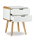 relaxdays Nachttisch Holz braun, weiß 40,0 x 40,0 x 55,0 cm