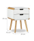 relaxdays Nachttisch Holz braun, weiß 40,0 x 40,0 x 55,0 cm