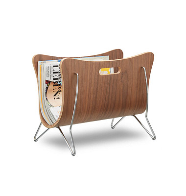 relaxdays Zeitungsständer braun