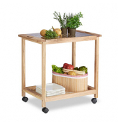 relaxdays Servierwagen braun 66,0 x 38,0 x 62,0 cm