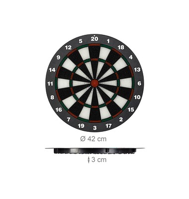 relaxdays Dartscheibe mit Darts