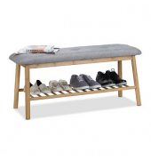 relaxdays Schuhbank 10021543_0 braun Holz 100,0 cm