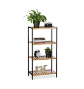 Beistellregal braun, schwarz 50,5 x 27,0 x 97,0 cm