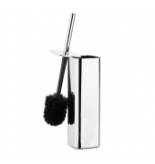 relaxdays WC-Garnitur silber/schwarz Metall