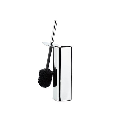 relaxdays WC-Garnitur silber/schwarz Metall