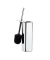 relaxdays WC-Garnitur silber/schwarz Metall