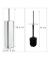 relaxdays WC-Garnitur silber/schwarz Metall