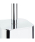 relaxdays WC-Garnitur silber/schwarz Metall