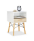 relaxdays Nachttisch Holz braun, weiß 40,0 x 42,5 x 61,0 cm