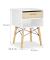 relaxdays Nachttisch Holz braun, weiß 40,0 x 42,5 x 61,0 cm