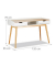 Sekretär ohne 10021842_0, 76cm (H), 120x55cm (BxT), rechteckig, weiß / braun