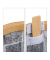 Aufbewahrungsbox 10022145_0, außen 33x33x25cm, Stoff/Bambus grau/braun
