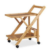 relaxdays Servierwagen braun 40,5 x 65,0 x 70,0 cm