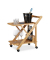 relaxdays Servierwagen braun 40,5 x 65,0 x 70,0 cm