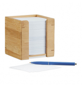 Zettelbox 10022190_0, 95x95mm, inkl. 900 Notizzettel, braun, Bambus