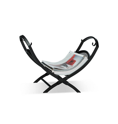 relaxdays Kaminholzkorb 40,0 l schwarz 43,5 x 32,0 x 32,0 cm