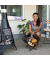 relaxdays Kaminholzkorb 40,0 l schwarz 43,5 x 32,0 x 32,0 cm