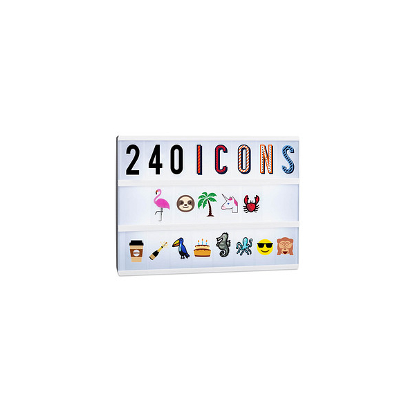 4052025225513 - Lightbox Ergänzungsset 240 verrückte Zeichen Erweiterung mit Buchstaben und Zahlen Leuchtkasten Icons bunt - Relaxdays 4052025225513 - Lightbox Ergänzungsset 240 verrückte Zeichen Erweiterung mit Buchstaben und Zahlen Leuchtkasten Icons bunt - Relaxdays