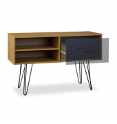 relaxdays Kommode 10022743_0 braun 1 Fachboden 100,0 x 38,0 x 62,0 cm