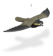 relaxdays Vogelschreck Falke lebensgroß schwarz 58,0 x 35,0 x 8,0 cm