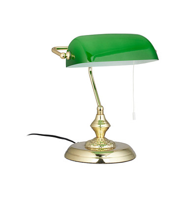 relaxdays Tischlampe grün, gold