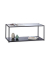 Couchtisch, 42cm (H), 100x50cm (BxT), rechteckig, transparent / schwarz