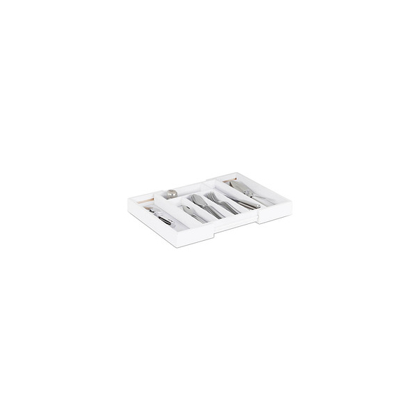 4052025232382 - Relaxdays - Besteckkasten Schublade ausziehbar variable Breite 5 bis 7 Fächer Bambus Organizer hbt 5x48x335cm weiß 4052025232382 - Relaxdays - Besteckkasten Schublade ausziehbar variable Breite 5 bis 7 Fächer Bambus Organizer hbt 5x48x335cm weiß