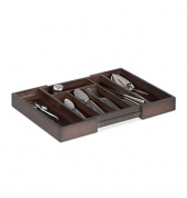 relaxdays Besteckkasten braun