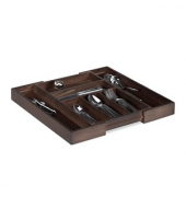 relaxdays Besteckkasten braun