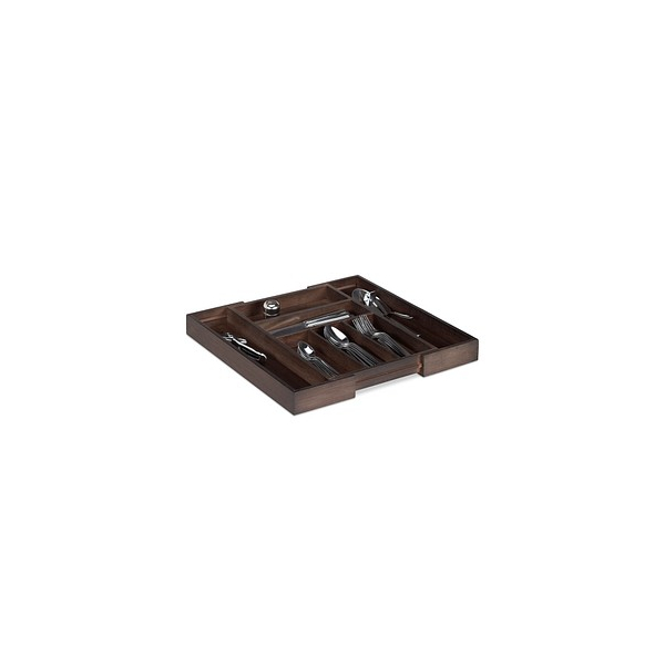 4052025232450 - Relaxdays - Besteckkasten Schublade ausziehbar var Breite 5 - 7 Fächer Bambus Organizer hbt 5x48x46cm dunkelbraun 4052025232450 - Relaxdays - Besteckkasten Schublade ausziehbar var Breite 5 - 7 Fächer Bambus Organizer hbt 5x48x46cm dunkelbraun