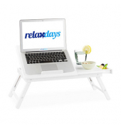 relaxdays Notebook-Betttablett weiß