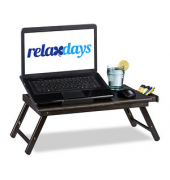 relaxdays Notebook-Betttablett braun